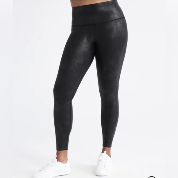 knix Pants - Knix Birds Papaya High Waisted Faux Leather Leggings Size XXL